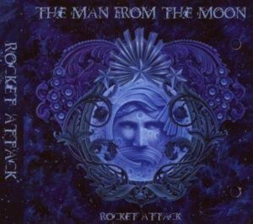 CD cover: blue face within ornate purple and silver floral design.