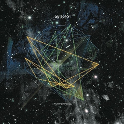 CD cover art featuring geometric lines over a dark, starry space background.