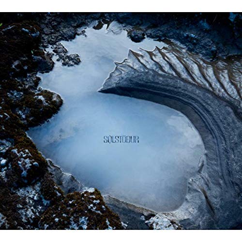 Album cover with icy blue landscape and "SOLSTODUR" text in the center.
