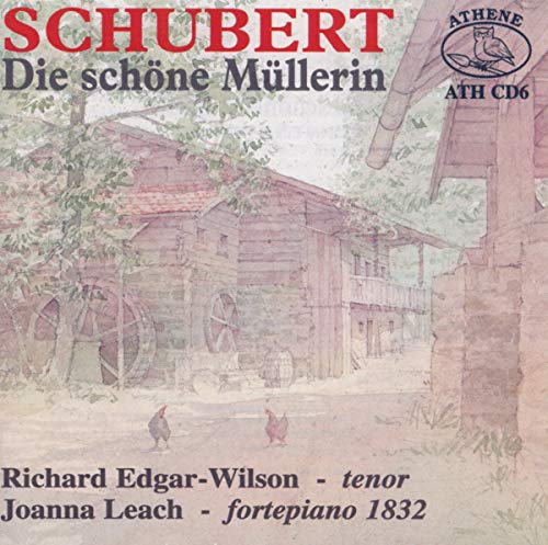 CD cover for Schubert’s “Die schöne Müllerin” featuring a watercolor mill scene.