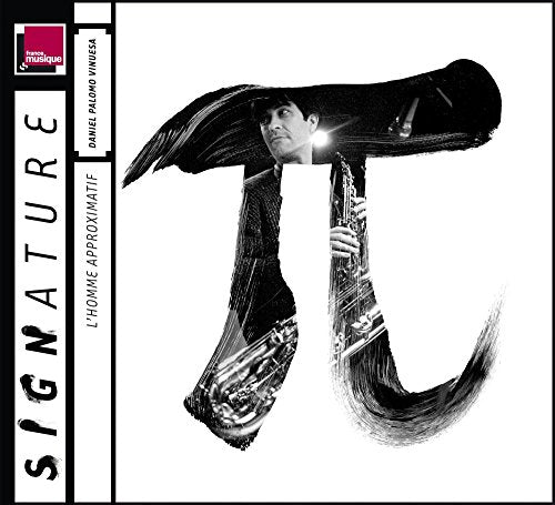 CD cover featuring a man with a saxophone shaped like the Pi symbol.
