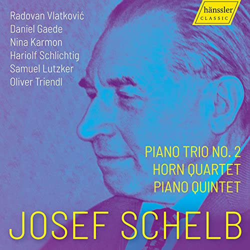 CD cover for Josef Schelb’s piano trio, quartet, and quintet recordings.