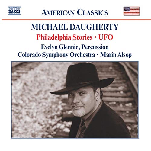 CD cover featuring a man in a hat, text listing composers and performers.