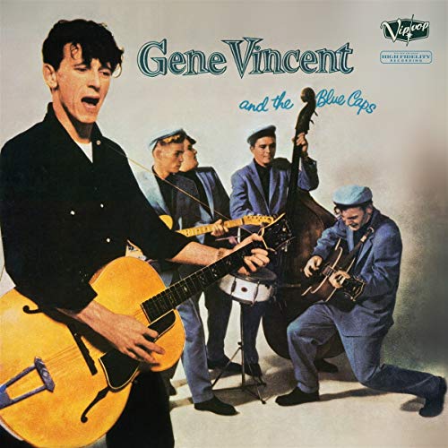 Gene Vincent and the Blue Caps album cover, vintage rock and roll band.