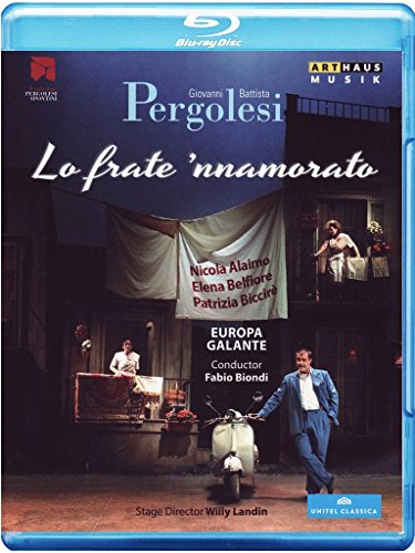 The Blu-ray case cover for "Lo Frate 'Nnamorato" features a scene with actors on stage.