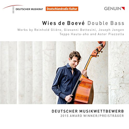 CD cover featuring a man playing a large, wooden double bass.