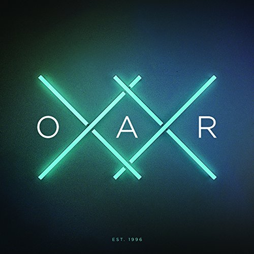 The image is a CD cover for the band O.A.R. with a neon logo. Alt text: Neon "O.A.R." logo on a dark blue background.