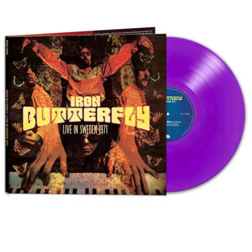 Iron Butterfly “Live In Sweden 1971” vinyl record with purple disc.