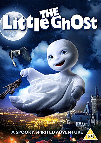 DVD cover for "The Little Ghost" featuring a smiling ghost and a flying owl.