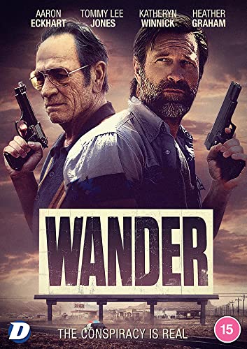 DVD cover for Wander featuring Aaron Eckhart and Tommy Lee Jones holding handguns.