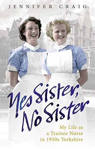 Book cover featuring two smiling nurses in 1950s uniforms against a hospital background.