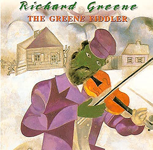 CD cover: illustrated green-faced fiddler playing violin in a landscape.