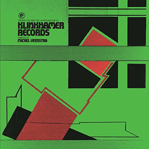 Green and black vinyl record cover with geometric shapes and text.