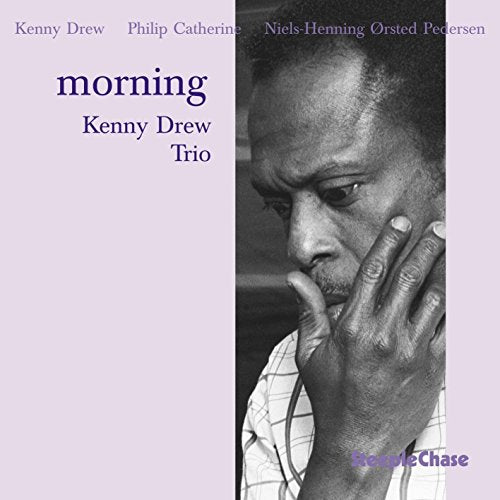 CD cover for Kenny Drew Trio’s “Morning” featuring a portrait of Kenny Drew.