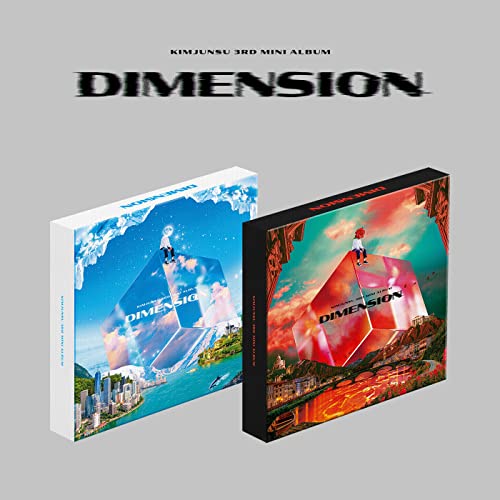 Kim Jun Su’s “Dimension” album cover featuring a person on a crystal structure.