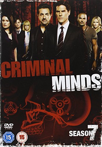 "Criminal Minds Season 7 DVD cover featuring main cast members and a distressed design."