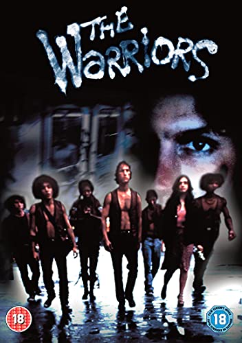 DVD cover for The Warriors showing a group of people walking against a dark background.