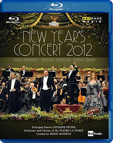 "Blu-ray case with photo of opera performers on stage with orchestra behind."