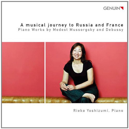 CD cover with a woman sitting on a gold bench against a red wall.
