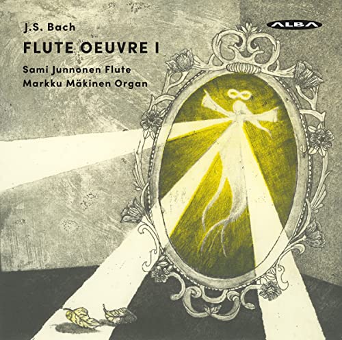CD cover for Bach’s Flute Oeuvre I, featuring an ornate mirror image.