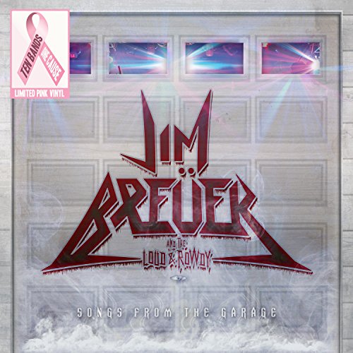 Jim Breuer album cover: garage door backdrop, pink ribbon, bold red text.