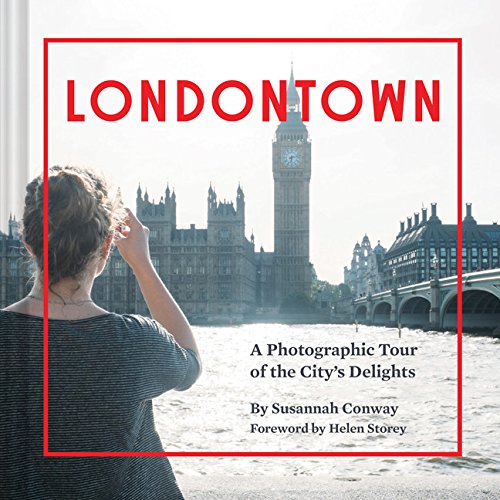 Book cover with a woman viewing Big Ben, titled "Londontown".