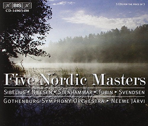 CD cover: misty lake landscape with text “Five Nordic Masters.”