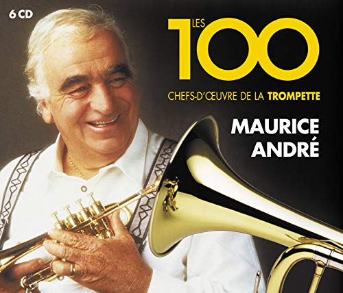 CD cover featuring Maurice André holding a trumpet, with yellow and white text.