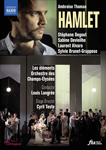 DVD cover for "Hamlet" featuring a man and an opera scene with audience.