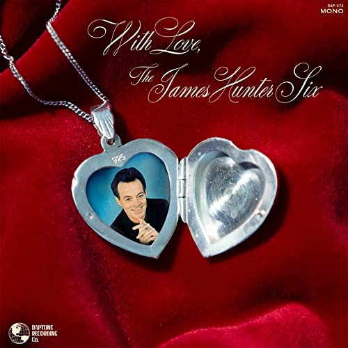 CD cover: heart-shaped locket with a portrait of James Hunter.