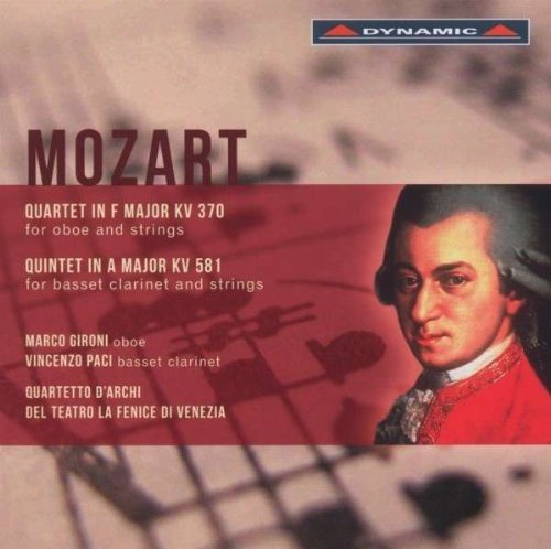 CD cover featuring Mozart portrait and musical instrument silhouettes.