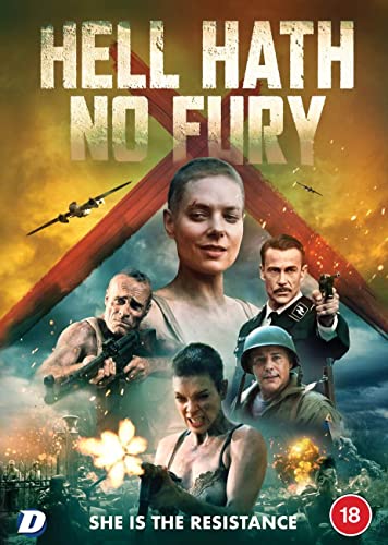 Hell Hath No Fury" DVD cover featuring a woman and wartime scenes.