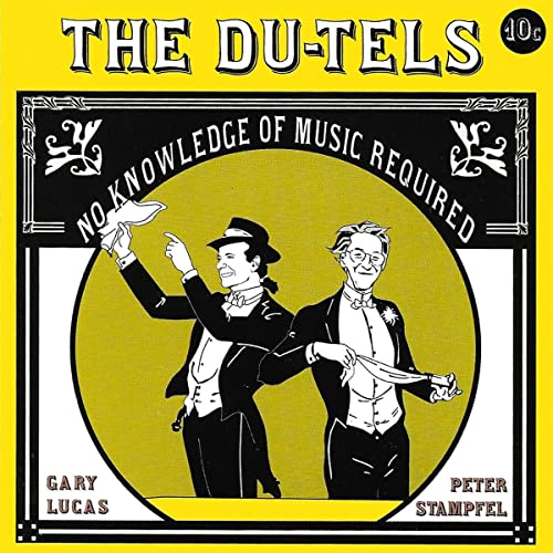 CD cover for The Du-tels, featuring two men in suits and a yellow background.
