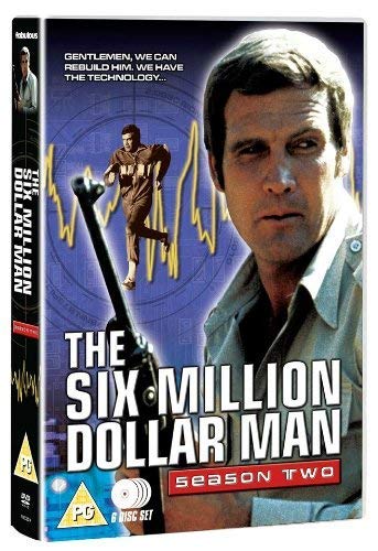DVD cover for "The Six Million Dollar Man" season two, featuring Lee Majors.