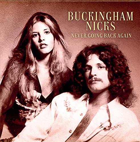Lindsey Buckingham and Stevie Nicks album cover, sepia toned portrait.
