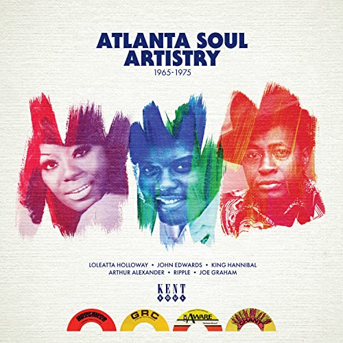 Record album cover: "Atlanta Soul Artistry 1965-1975" featuring portraits of musicians.