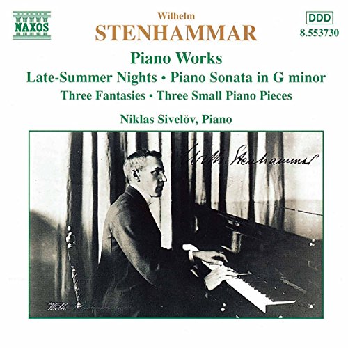 CD cover featuring a black and white portrait of Wilhelm Stenhammar at a piano.