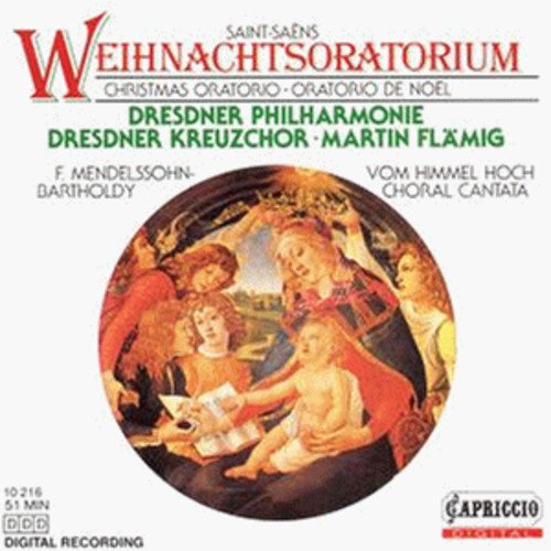 A CD cover with a circular image of angels and a baby.