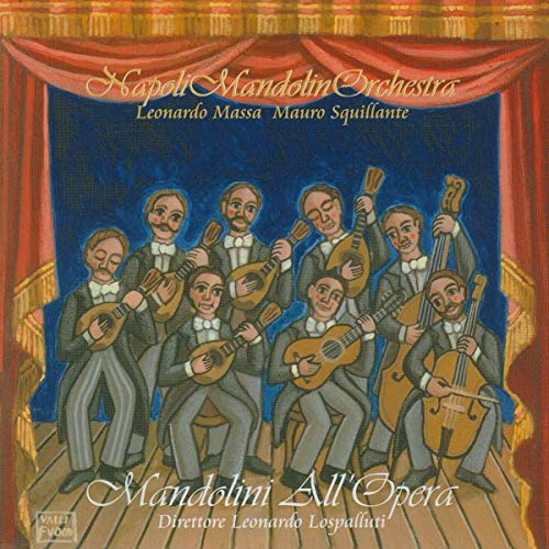 CD cover: Folk art painting of a mandolin orchestra performing.