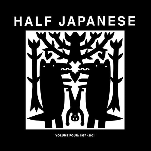 Black and white album cover for "Half Japanese - Volume 4 1997-2001" with tree design.