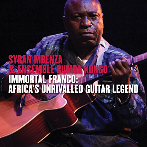 Album cover featuring a man playing guitar with overlaid text on a dark background.