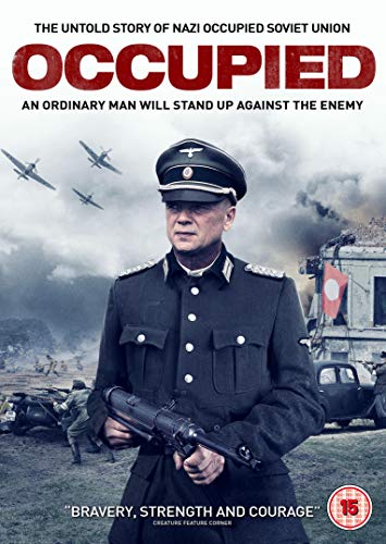 DVD cover for “Occupied” featuring a German officer and wartime aircraft.