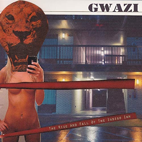CD cover: surreal image of a person with an animal head and building.
