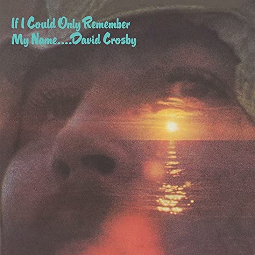 David Crosby album cover with a sunset reflected in water.