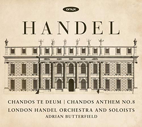 A CD cover with a classical building illustration and "Handel" in large text.