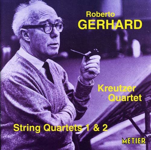 CD cover featuring a portrait of composer Roberto Gerhard and text details.