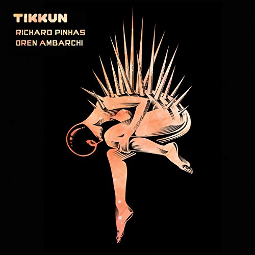 Album cover with orange-toned illustration of a person on a black background.