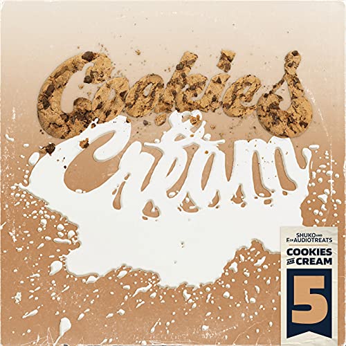 Vinyl record cover: “Cookies & Cream 5” with cookie and cream splash art.