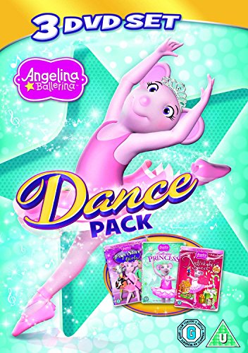 The image depicts a DVD cover featuring a pink cartoon mouse in a ballet pose.
