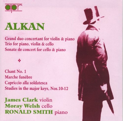 "CD cover with a man in a top hat and coat, pink background, green and red text."